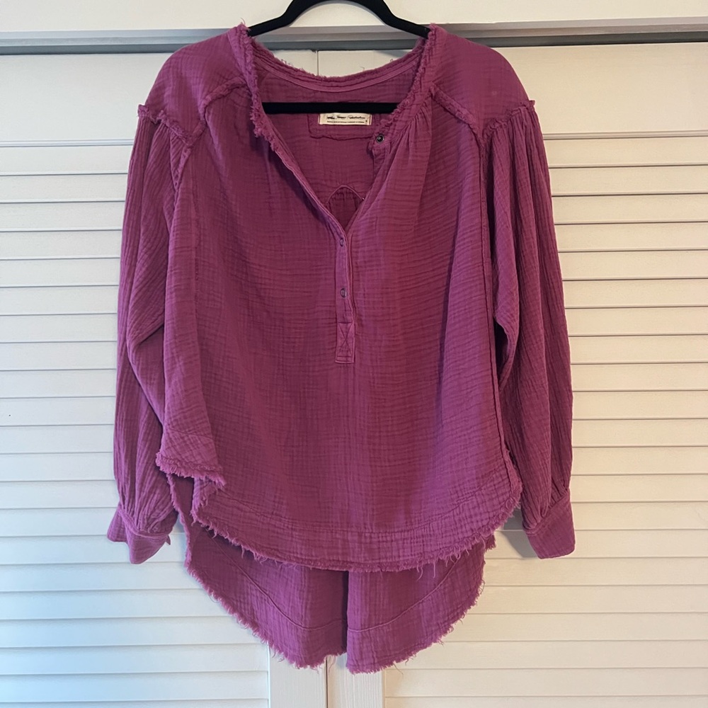 We The Free - Free People purple peasant style top